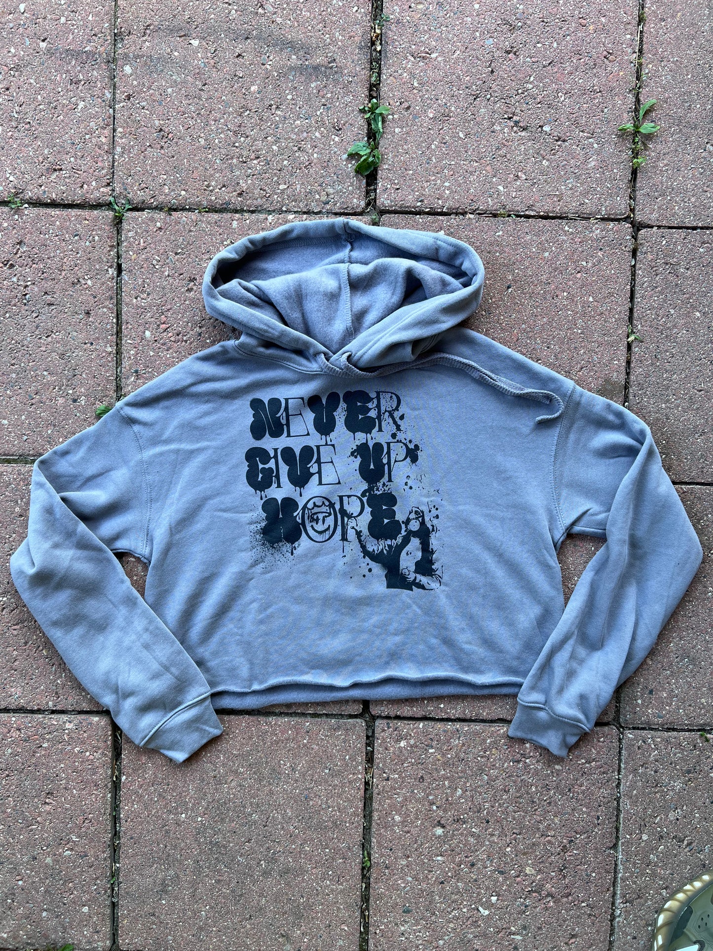 Women’s Never Give Up Hope Crop Hoodie