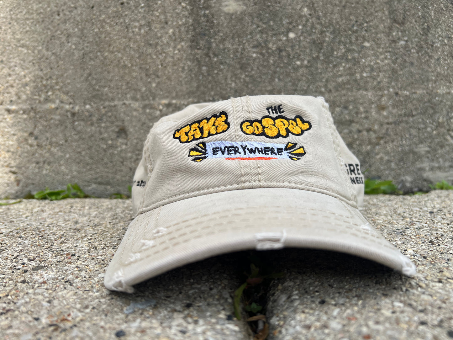 Take the Gospel Everywhere Distressed Dad Hat