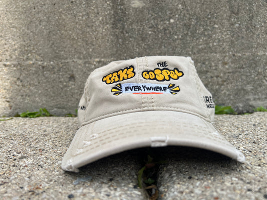 Take the Gospel Everywhere Distressed Dad Hat